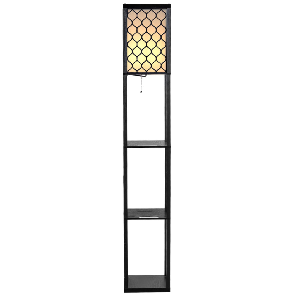 Golvlampa – Hylla Modern interiörbelysning med nivå – 3 160 x 26 x 26 cm – Svart