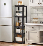 Lagerregale - Lagerschrank - Set von 2 - 5 Regalen - steuerpflichtig bis 400 kg - braunes Schwarz