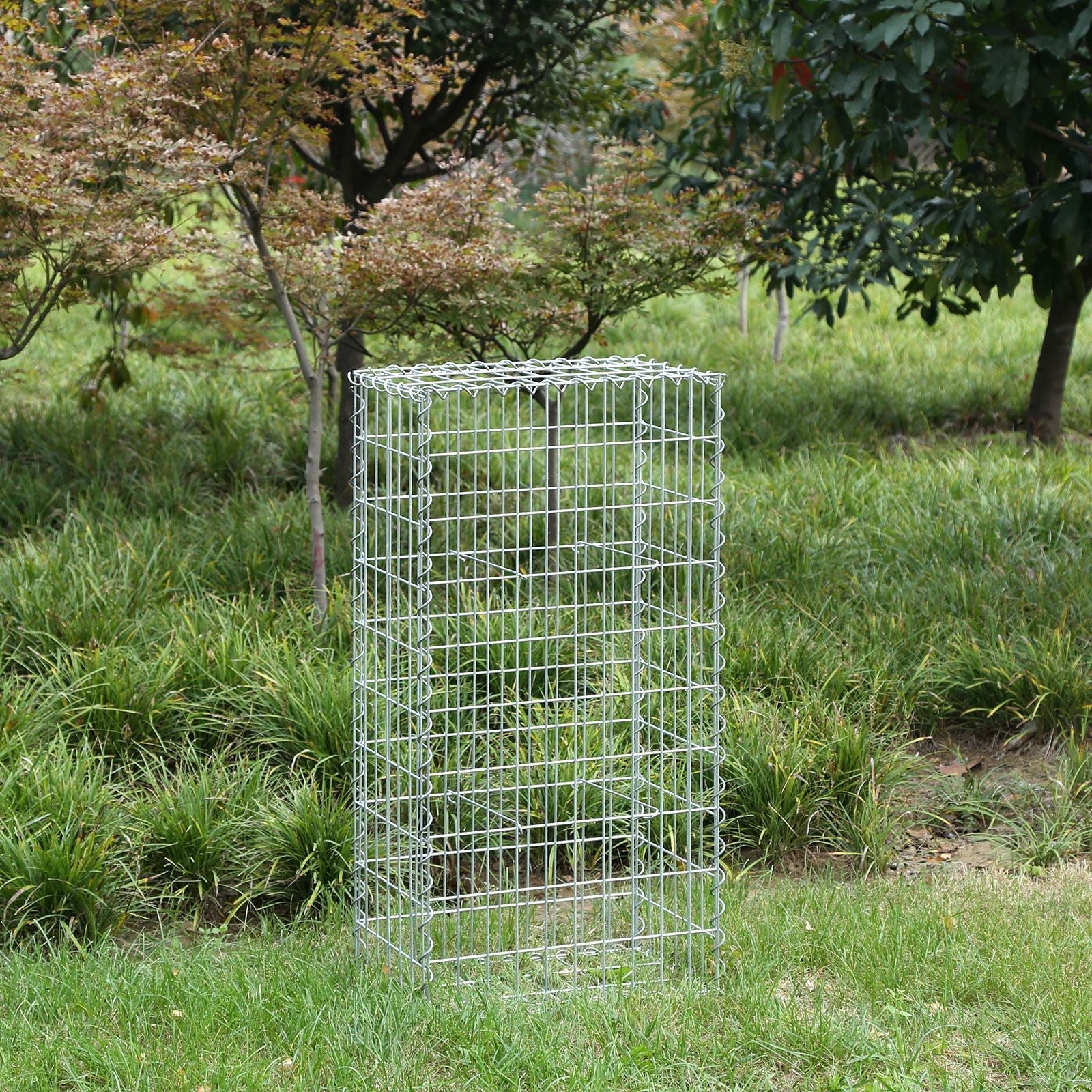 Schanskorf - Edelstahl Steenkarf - Gabion - 100 x 50 x 30 cm - Silber