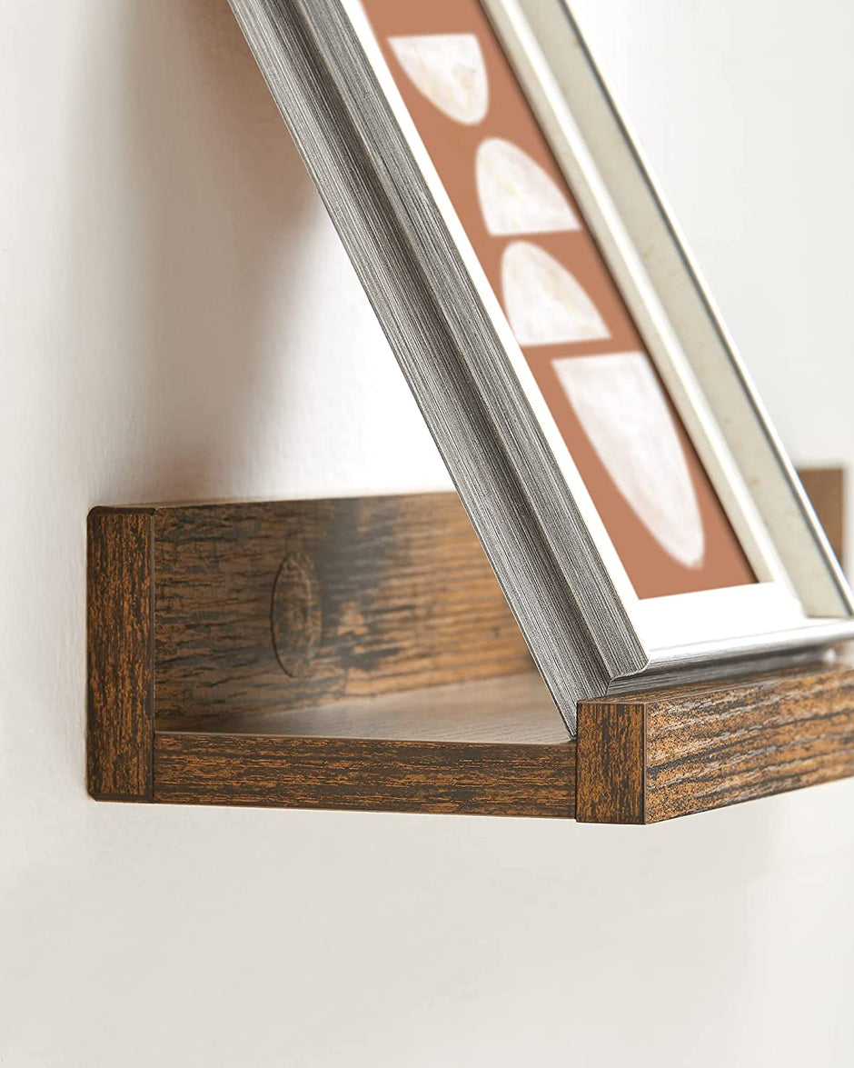 Wandregal - 3 - Floating Boards - Brown