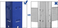 Speicherregale - 2 - Kellerschrank - 5 einstellbare Regale - Metallplanken - Blau