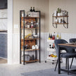 Buchregal - Wohnzimmerschrank - Holzbretter - Metallrahmen - Brown
