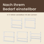 Badezimmerregal, Badezimmerregal, Pflanzenregal mit 3 verstellbaren Regalen