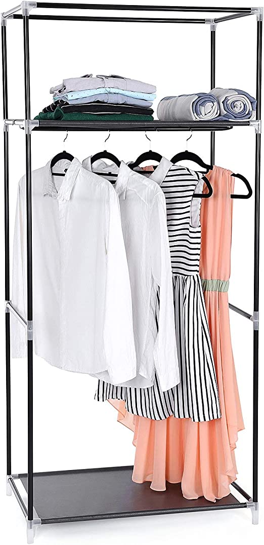 Garderobe - Ordner Garderobe - 160 x 75 x 45 cm - schwarz