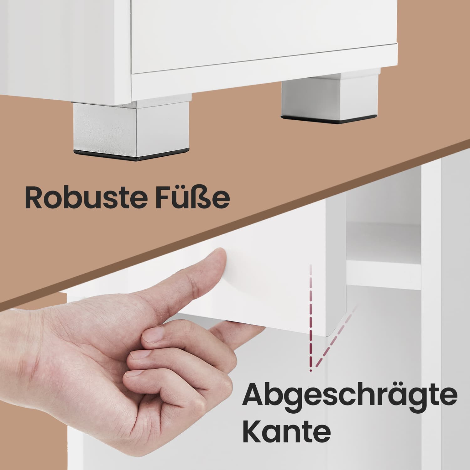 Badezimmermöbel - mit einer Schublade, kompakt und modern