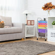 Badrumsvagn – rullbehållare med lådor flerfärgad PP material – 37 x 74 x 32 cm – Färgglad