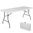 Fällbord – Ölbord Campingbord Resväska Matbord Trädgårdsbord Balkongbord – Vit