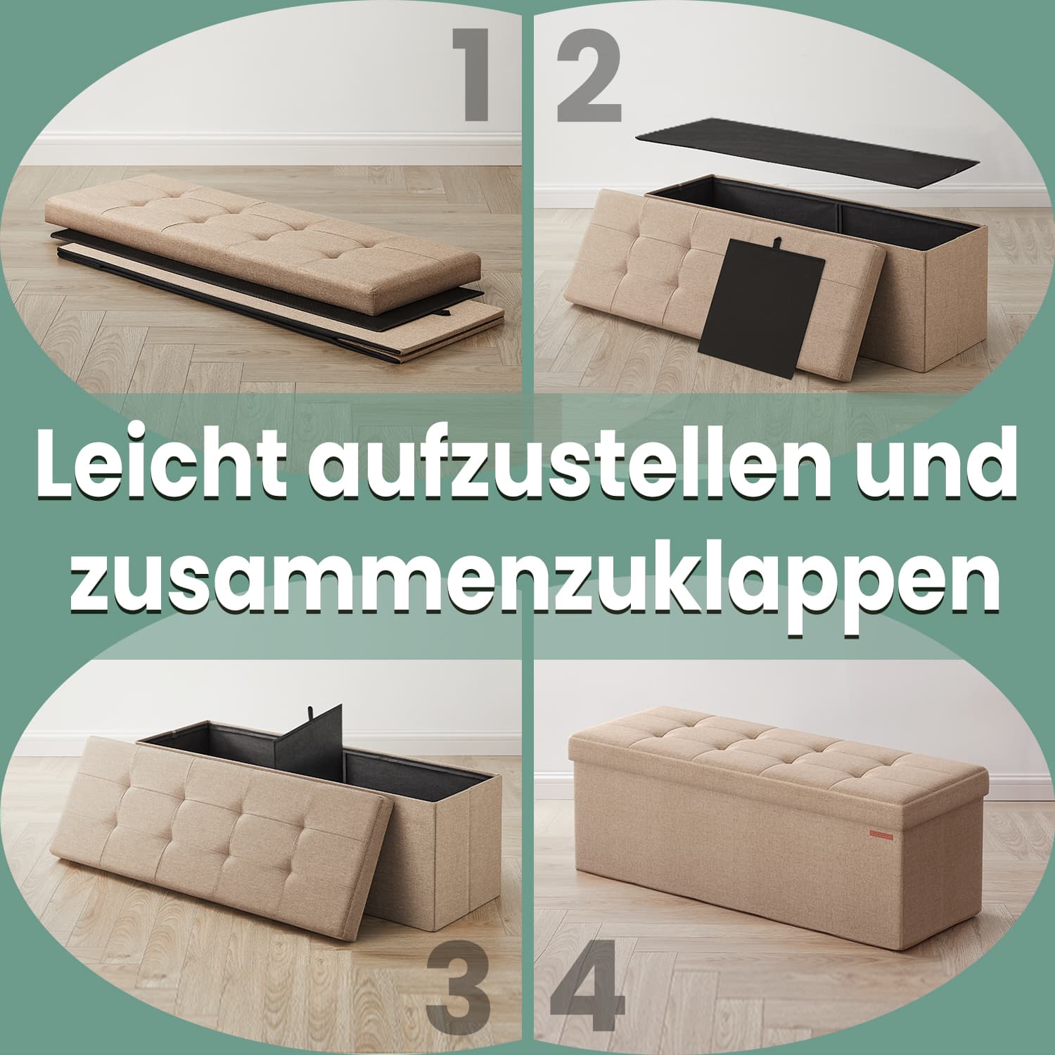 Sofa mit Stauraum - 38 x 110 x 38 cm - Sitzbox - Großformat (3)