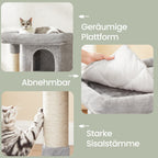 84 cm Hochkratzerpfosten, Kratzerpfosten für große Katzen, große Aussichtsplattform