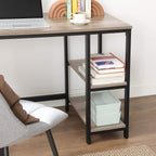 Bureau - l -hoekbureau mit 2 Regalen - Raumsparung - Industriedesign
