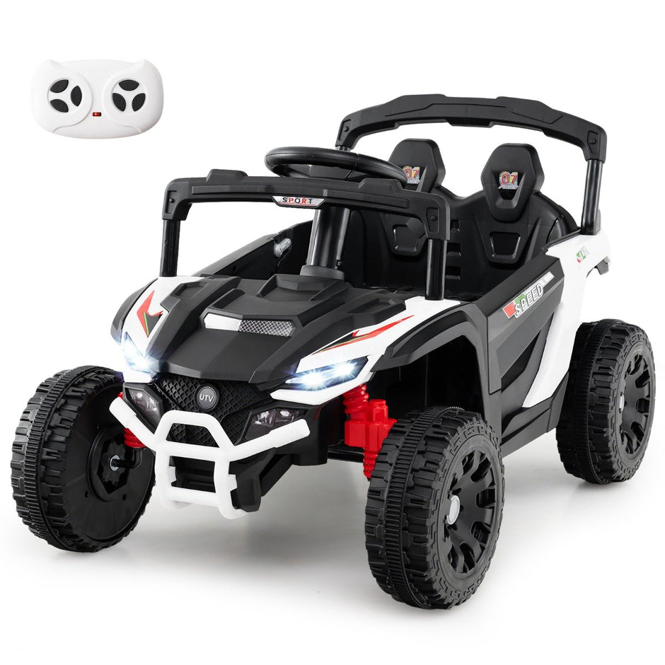 Barn – 12V elbil med fjärrkontroll Elektrisk UTV lastbil – Vit