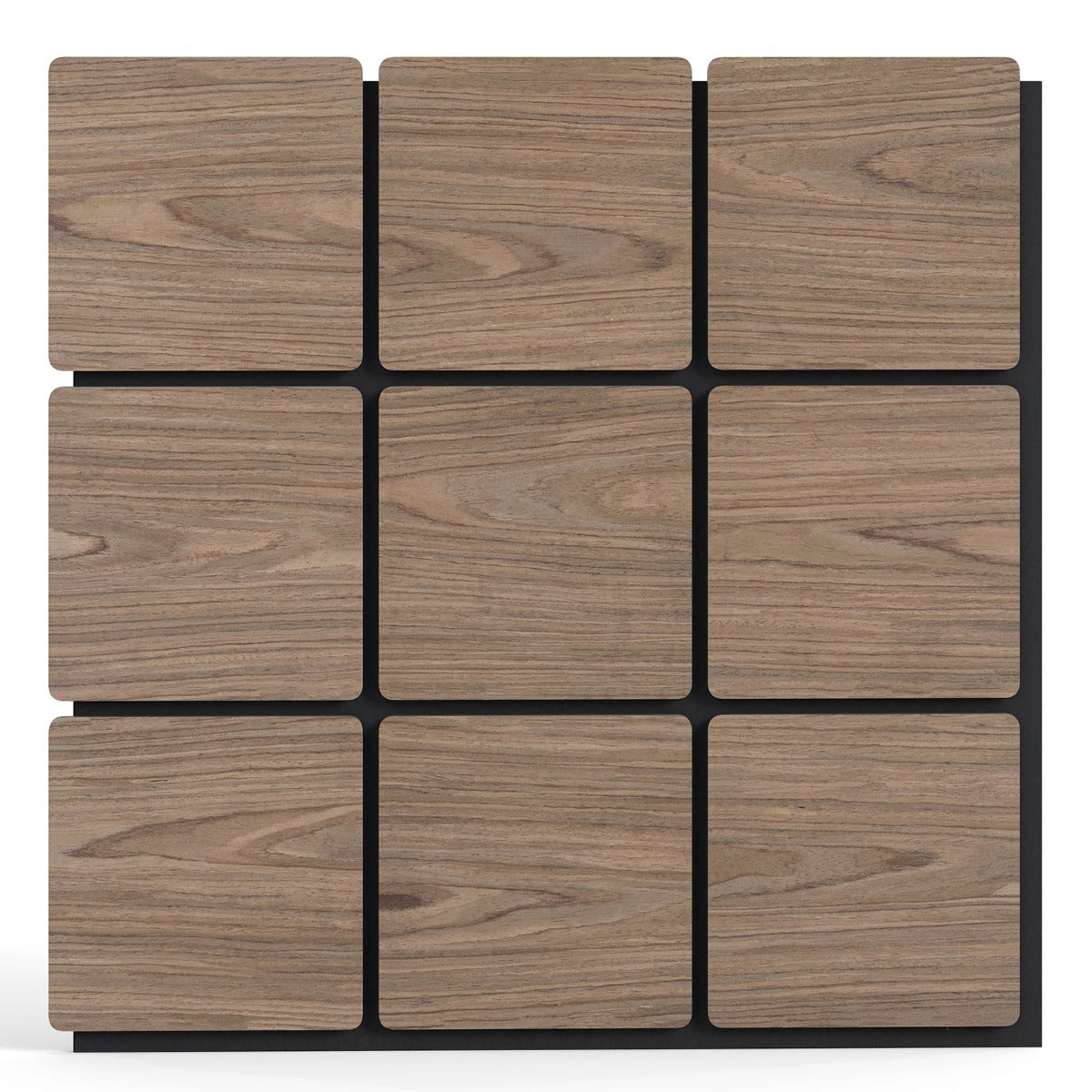 pack – akustikplattor för väggar med fyrkantiga träplattor Ljudisoleringsplattor – 4 9 62 x 62 cm – Brun