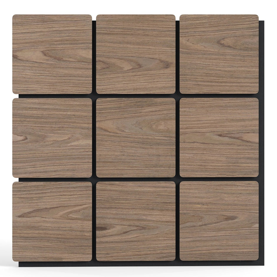 pack – akustikplattor för väggar med fyrkantiga träplattor Ljudisoleringsplattor – 4 9 62 x 62 cm – Brun
