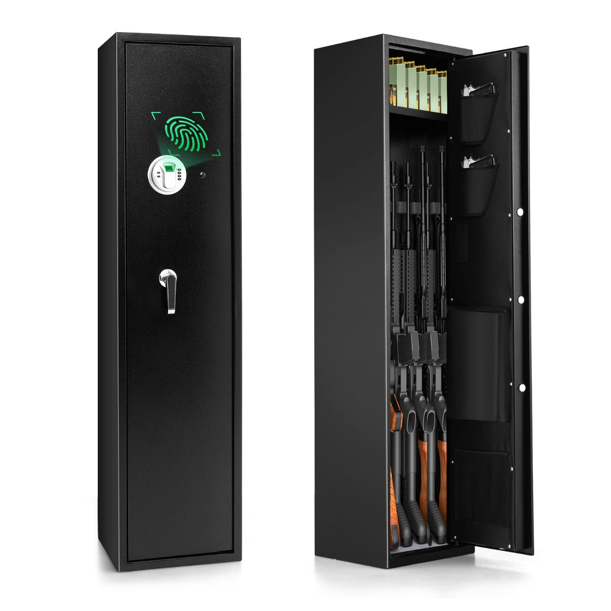 Vapenskåp – för Justerbart med Elektroniskt lås och Fingeravtryck – 5 – Svart