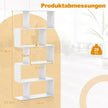 vånings – bokhylla med tippskydd fristående rumsavdelare dekorativ displayhylla – 5 – Vit