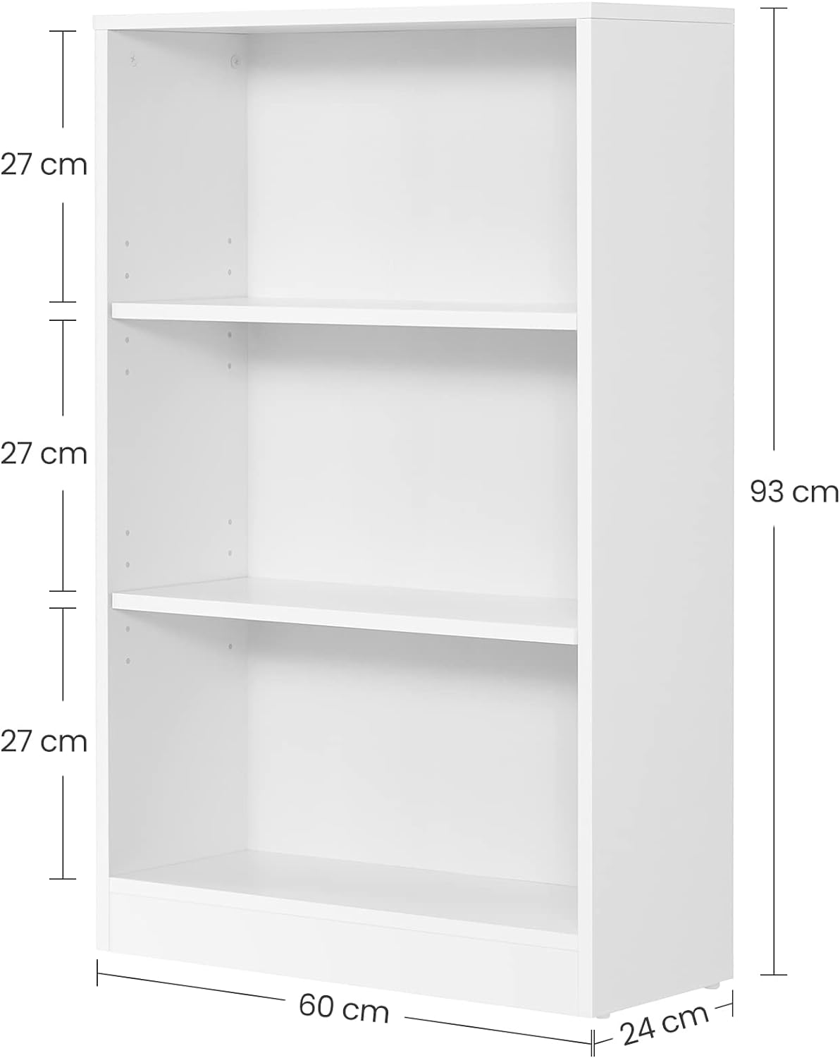Bücherregal - Aufbewahrungsschrank - 3 Level - Van Hout - Weiß