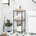 Badezimmerregal - Schrank - Metallregal - 3 Level - 30 x 30 x 73 cm - Schwarz