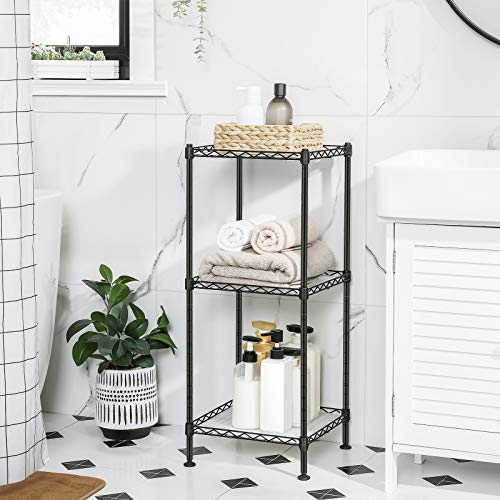 Badezimmerregal - Schrank - Metallregal - 3 Level - 30 x 30 x 73 cm - Schwarz
