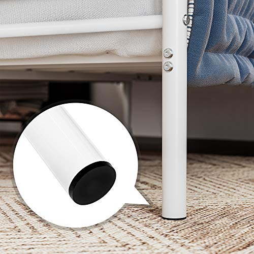 Einzelbettrahmen - 90 x 190 cm - Metallrahmen - Weiß