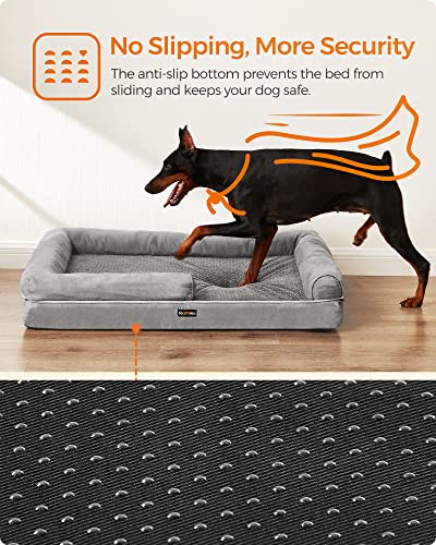Hundebett - Dogsofa - 120 x 85 x 25 cm - abnehmbare und waschbare Abdeckung - Grau