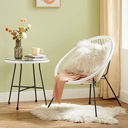 Gartenmöbelset - Balonet - 2 Stühle und Tisch - Weiß