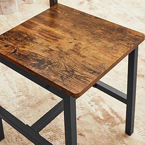 Esszimmerstühle - 2 - Küchenstühle - Metallrahmen - Grau