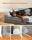 Hundebett - Dogsofa - 120 x 85 x 25 cm - abnehmbare und waschbare Abdeckung - Grau