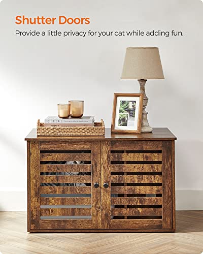 Katzenhaus - Müllbox - mit Türen - Vintage Brown