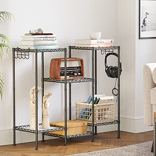 Badezimmerregal - Schrank - Metallregal - 3 Level - 30 x 30 x 73 cm - Schwarz