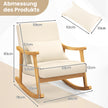 Gungstol – med hög rygg och vadderad sits Modern accentstol – Beige