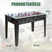 Bordfotboll – i tävlingsstorlek Fotbollsbord för vuxna och barn – 122 x 61 x 79 cm – Svart