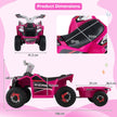 6V – Elektrisk ATV för barn med släpvagn Elfordon slitstarka hjul – Rosa