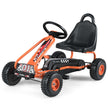 Gokart – med Justerbart Sitt och Handbroms Sparkbil upp till Bärkraft Pedal Go Cart – 30 kg – Orange