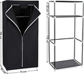 Garderobe - Ordner Garderobe - 160 x 75 x 45 cm - schwarz