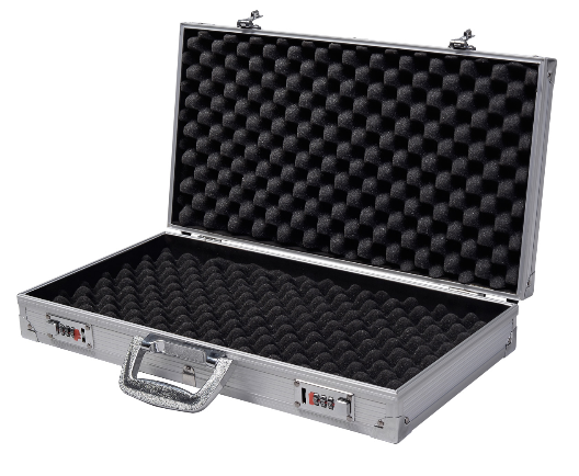 Vapenväska – gevärsväska pistolväska aluminiumväska – 47 x 25 cm – Silver