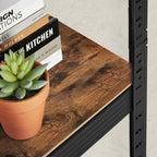 Lagerregale - Lagerschrank - Set von 2 - 5 Regalen - steuerpflichtig bis 400 kg - braunes Schwarz