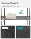Kleiderschrank - Stoffkoffer - 2 Hangabschnitte - mit Regalen - Grau