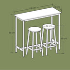 Bar -Tisch mit 2 Barhockern, Bar -Tisch mit Barhockern, Bar -Tisch und Barhocker -Set
