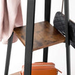 Coat Rack - mit 3 Regalen - Gaderobe Standard - Industrielles Design - Brown Black