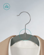 Bekleidungsbügel - Samtkleiderbügel - Set von 30 Teilen - Anti -Slip - rotierender Haken - Grau