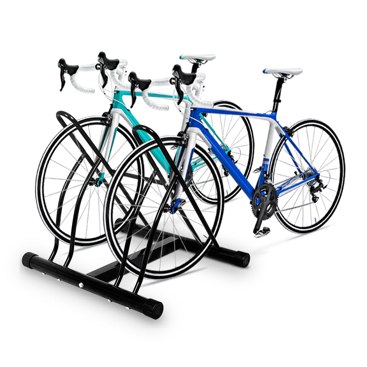 Cykelställ – Floor Parker för cyklar – 2 60 x 53 x 56 cm – Svart