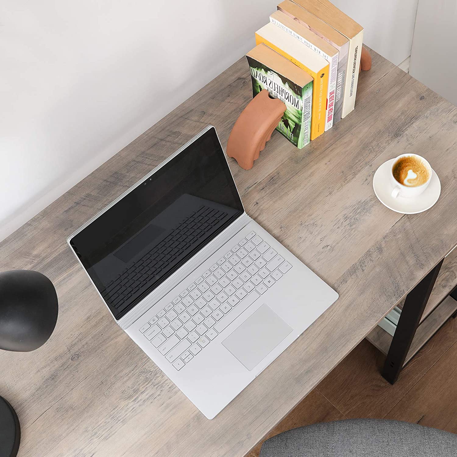 Bureau - l -hoekbureau mit 2 Regalen - Raumsparung - Industriedesign