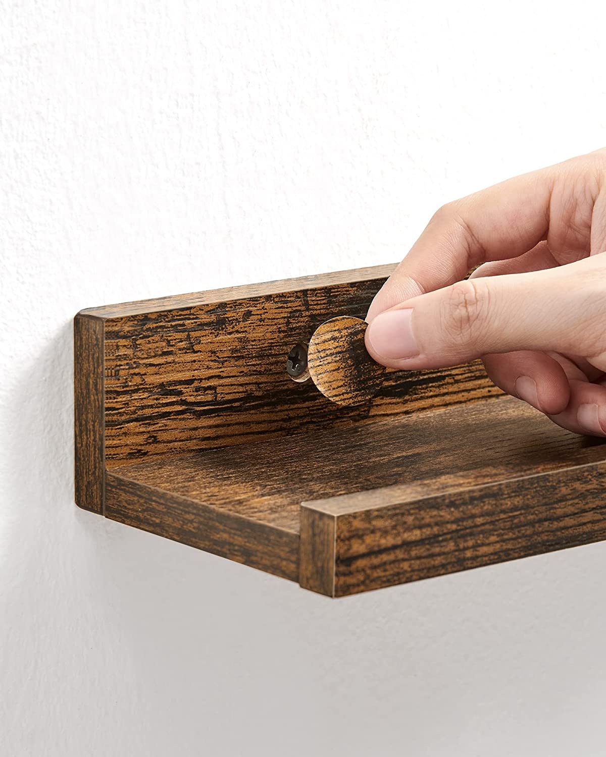 Wandregal - 3 - Floating Boards - Brown