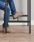 Bar Tisch - Stehstisch - Küchentisch - mit Stahlrahmen - 60 x 60 x 92 cm - Industrielles Design - Schwarzbraun