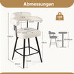 pack – Barstolar Polstrade 360° Svängbar Sittpall Bistrostol – 2 – Vit