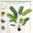 pack – Konstgjord Areca Palm Konstväxt i kruka med gröna blad – 2 140 cm – Grön