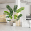 pack – Konstgjord Areca Palm Konstväxt i kruka med gröna blad – 2 140 cm – Grön