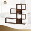 Modern – skiktig Rumdelare i Stegsstil av Trä för Böcker – 5 120 x 19,5 x 109 cm – Brun