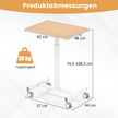 Mobil – ståskrivbord höj och sänkbart ståbord med gasfjäder släta hjul – Natur
