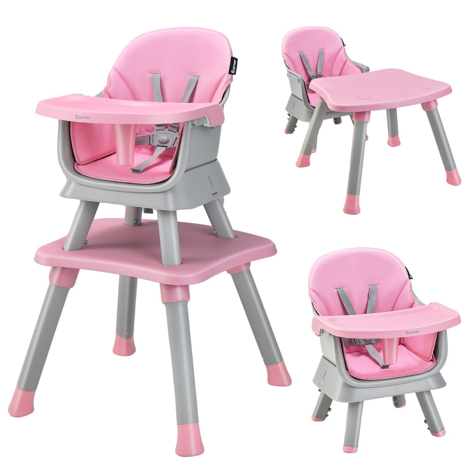 i – Barnstol och Matstol Lärbord Byggblocksbord – 6 1 58 x 58 x 98 cm – Rosa